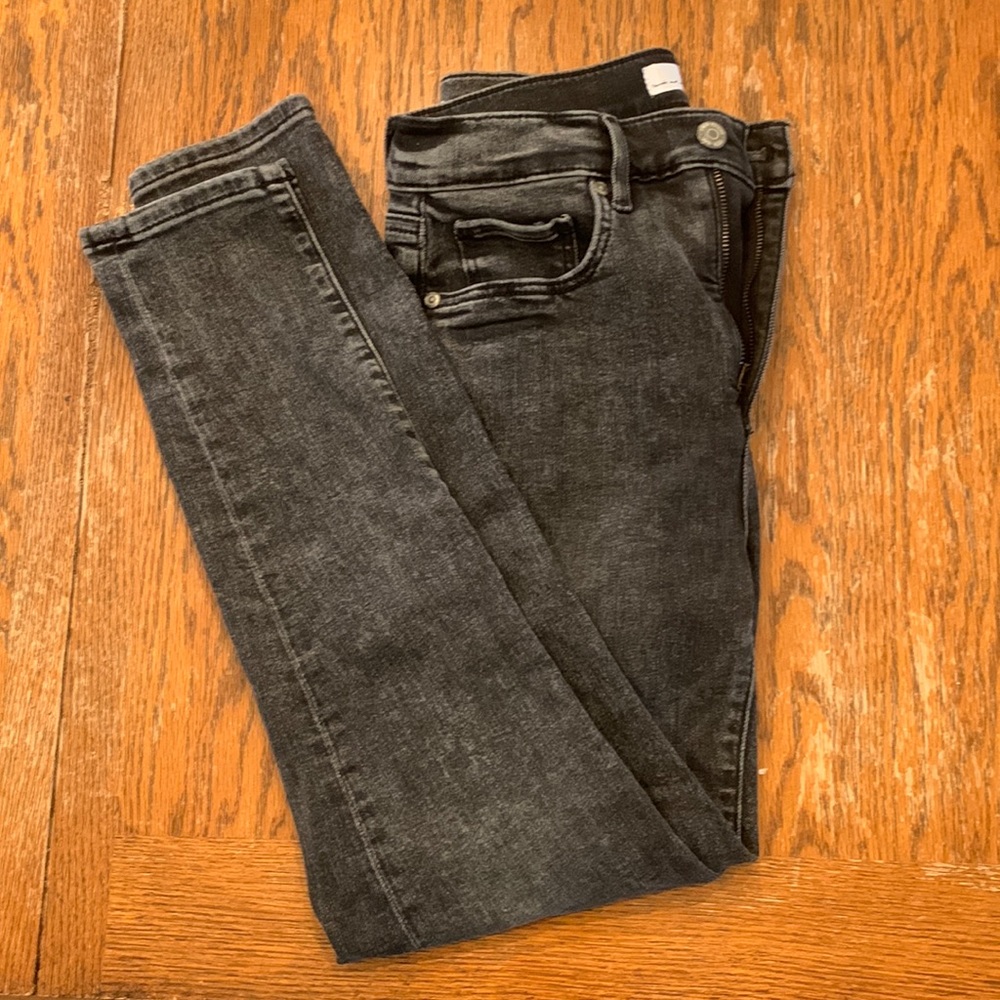 Loft Black Washed Jeans 4 Petite